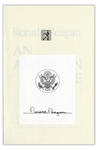 Ronald Reagan Signed First Edition of His Autobiography ''An American Life''